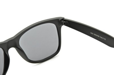 Okulary przeciwsłoneczne czarne nerdy matowe DE-817