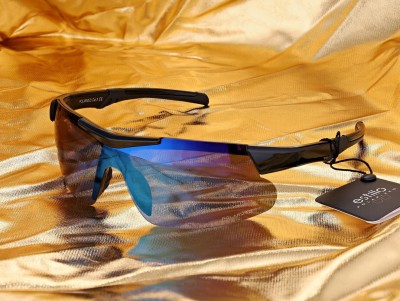 Okulary sportowe przeciwsłoneczne z polaryzacją lustrzane ESTILLO EST-412-10 blue/black