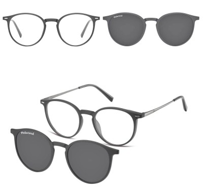 Okulary Lenonki pod korekcję z polaryzacyjną Nakładką przeciwsłoneczną na magnes CLIP-TRC-195B-1