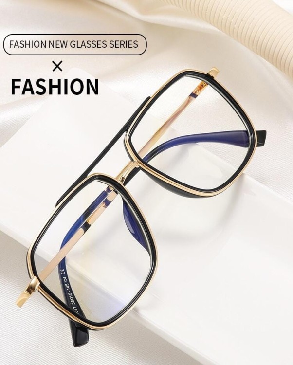Gotowe pilotki okulary zerówki do komputera z filtrem BLUE Light 25120 czarny/złoty