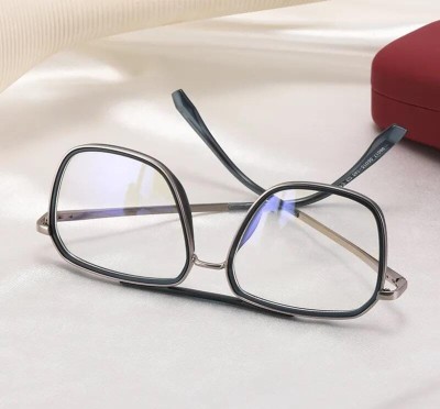 Gotowe pilotki okulary zerówki do komputera z filtrem BLUE Light 25120A granat/srebrny