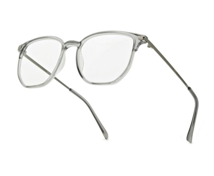 Plusy +2.25 szare okulary do czytania kwadratowe korekcyjne ST322