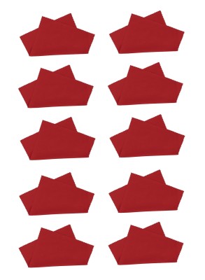 10x Ściereczka z Mikrofibry do okularów - czerwona - 18x15