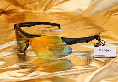 Okulary sportowe przeciwsłoneczne z polaryzacją lustrzane ESTILLO EST-412-8 blue/orange