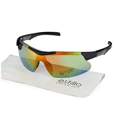 Okulary sportowe przeciwsłoneczne z polaryzacją lustrzane ESTILLO EST-412-8 blue/orange