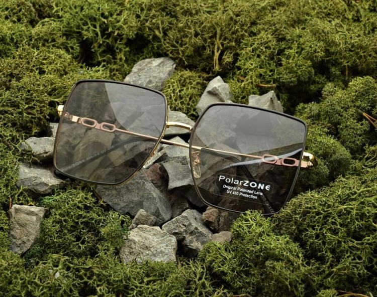 Duże kwadratowe okulary przeciwsłoneczne damskie polaryzacyjne POL-956