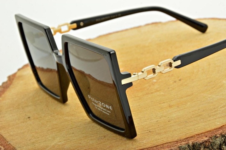 Duże damskie okulary przeciwsłoneczne kwadratowe polaryzacyjne POL-953