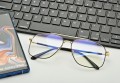Męskie okulary pilotki zerówki do komputera BLF filtr EST-131K-16 Estillo