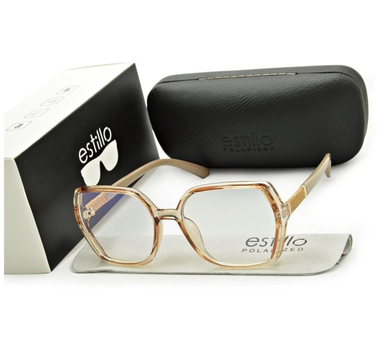 Damskie okulary zerówki do komputera BLF filtr EST-116K-15 Estillo