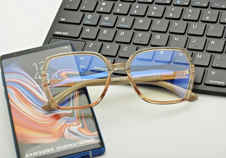 Damskie okulary zerówki do komputera BLF filtr EST-116K-15 Estillo