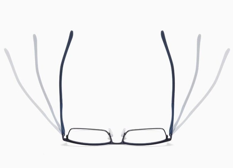Męskie aluminiowe okulary zerówki do komputera BLUE LIGHT black-gold 25125C