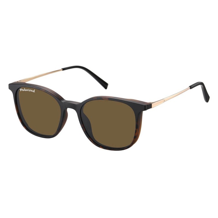 Owalne okulary panterkowe pod korekcję z polaryzacyjną nakładką przeciwsłoneczną CLIP-TRC-194A-2