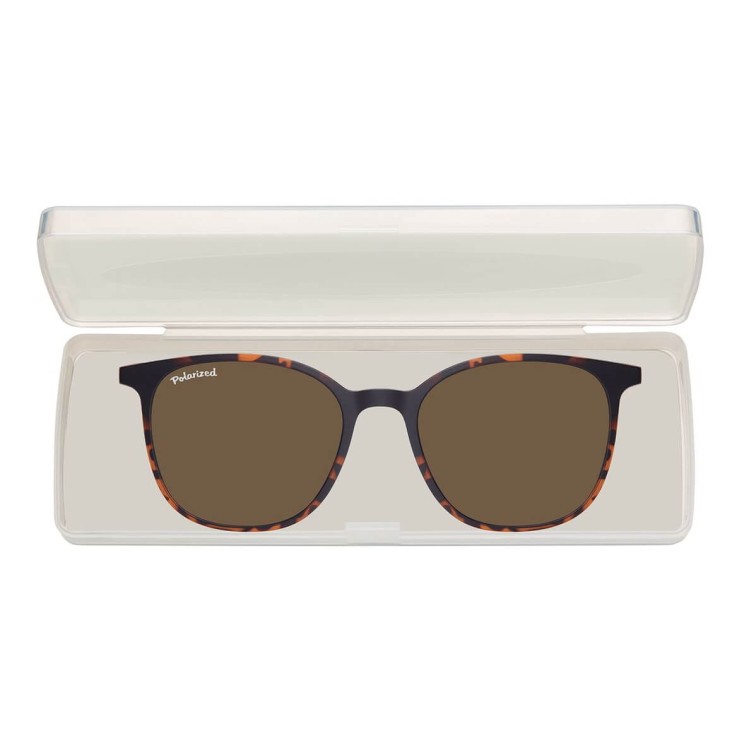 Owalne okulary panterkowe pod korekcję z polaryzacyjną nakładką przeciwsłoneczną CLIP-TRC-194A-2