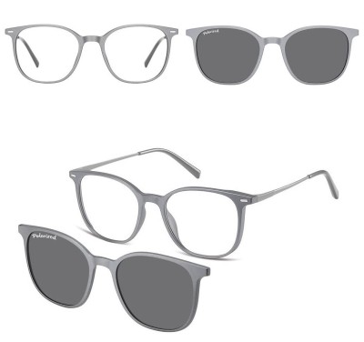 Owalne okulary pod korekcję z polaryzacyjną nakładką przeciwsłoneczną CLIP-TRC-194C-1