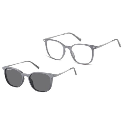 Owalne okulary pod korekcję z polaryzacyjną nakładką przeciwsłoneczną CLIP-TRC-194C-1