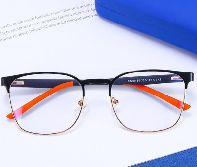 Solidne okulary zerówki do komputera BLUE LIGHT czarno-złote z flexami 25126C