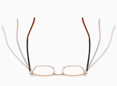 Solidne okulary zerówki do komputera BLUE LIGHT czarno-złote z flexami 25126C