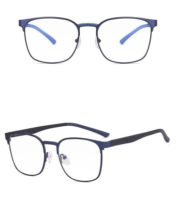 Solidne okulary zerówki do komputera BLUE LIGHT granatowo-czarne z flexami 25126E