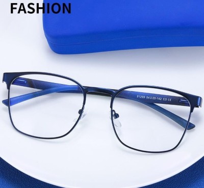 Solidne okulary zerówki do komputera BLUE LIGHT granatowo-czarne z flexami 25126E