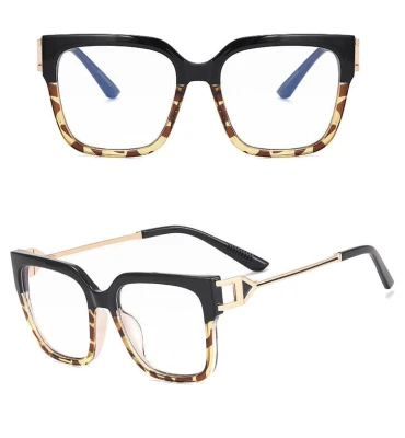 Damskie kwadratowe okulary zerówki do komputera BLUE LIGHT z flexami 25130C