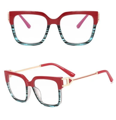 Damskie kwadratowe okulary zerówki do komputera BLUE LIGHT z flexami 25130D