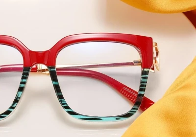 Damskie kwadratowe okulary zerówki do komputera BLUE LIGHT z flexami 25130D