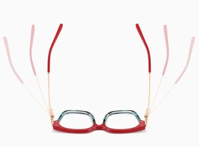 Damskie kwadratowe okulary zerówki do komputera BLUE LIGHT z flexami 25130D