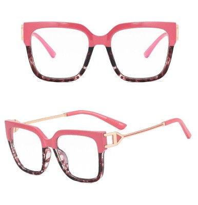 Damskie kwadratowe okulary zerówki do komputera BLUE LIGHT z flexami 25130E