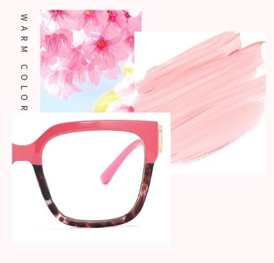 Damskie kwadratowe okulary zerówki do komputera BLUE LIGHT z flexami 25130E