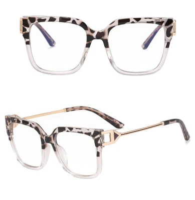 Damskie kwadratowe okulary zerówki do komputera BLUE LIGHT z flexami 25130F