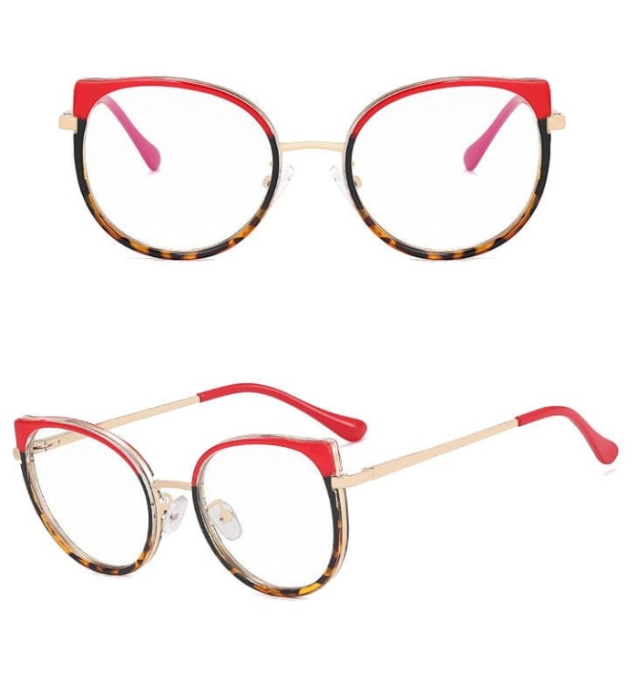 Damskie okulary zerówki do komputera BLUE LIGHT z flexami 25127D