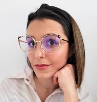 Damskie okulary zerówki do komputera BLUE LIGHT z flexami 25127E