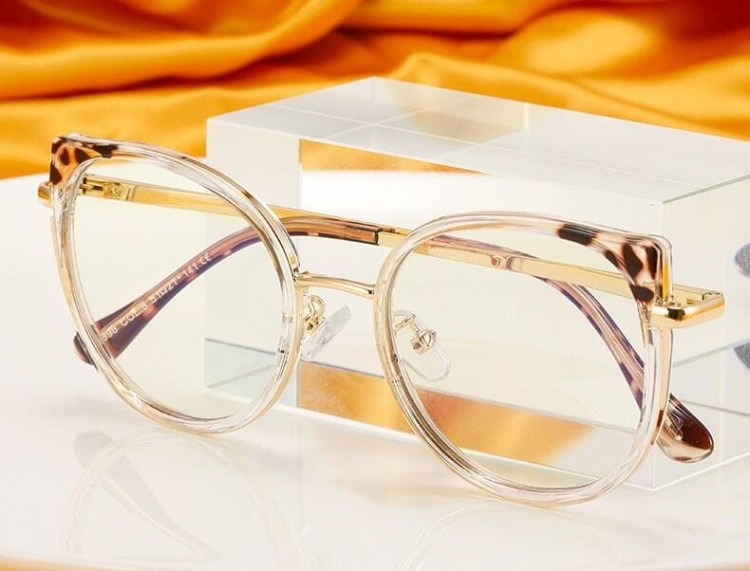 Damskie okulary zerówki do komputera BLUE LIGHT z flexami 25127E