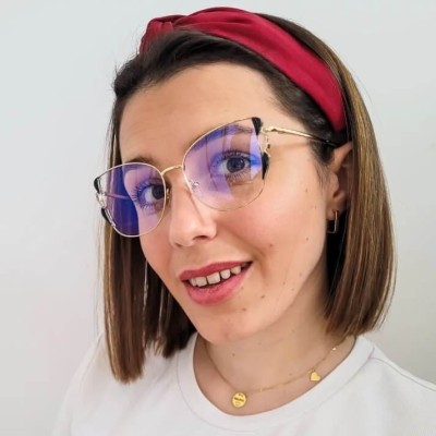 Damskie kocie okulary zerówki do komputera BLUE LIGHT z flexami 25129