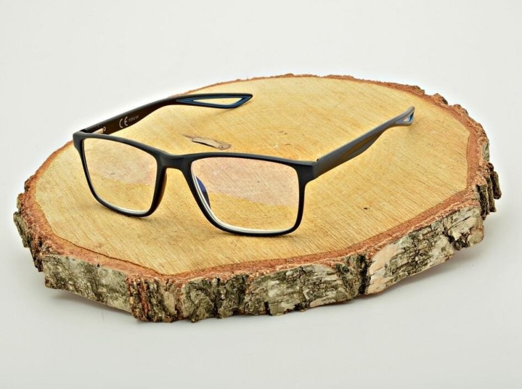 Plusy +3.00 Męskie okulary do czytania korekcyjne Blue Light + Antyrefleks ST315B