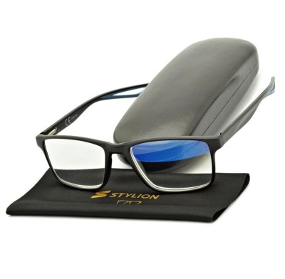 Plusy +3.50 Męskie okulary do czytania korekcyjne Blue Light + Antyrefleks ST315B