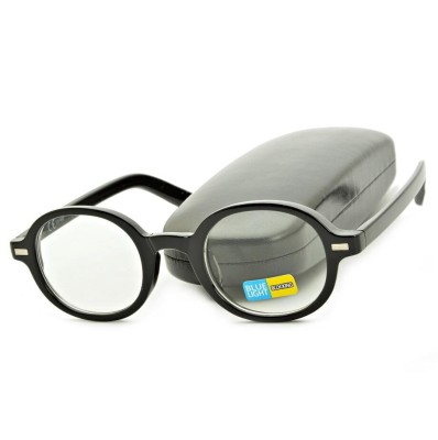 Okulary zerówki do komputera Lenonki z filtrem BLUE LIGHT SV101 czarne