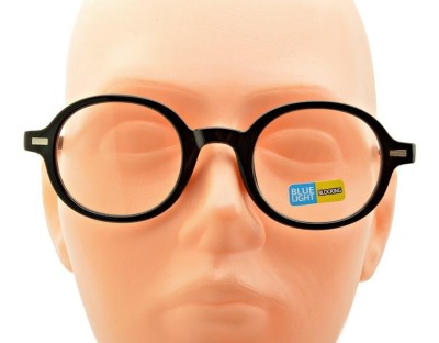 Okulary zerówki do komputera Lenonki z filtrem BLUE LIGHT SV101 czarne