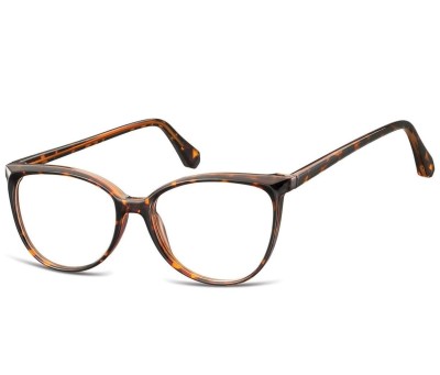 Damskie okulary optyczne zerówki kocie oczy Sunoptic CP116A panterka