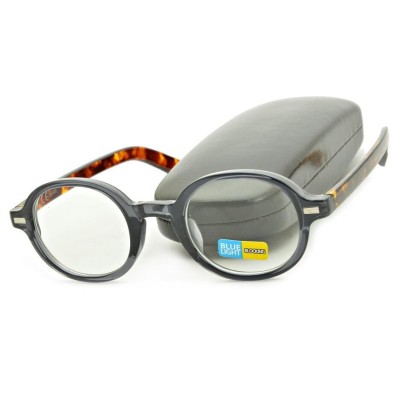 Okulary zerówki do komputera Lenonki z filtrem BLUE LIGHT SV101C szary/panterka