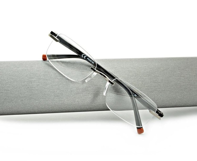 Plusy +3.00 okulary bezramkowe do czytania korekcyjne ST323X czarne