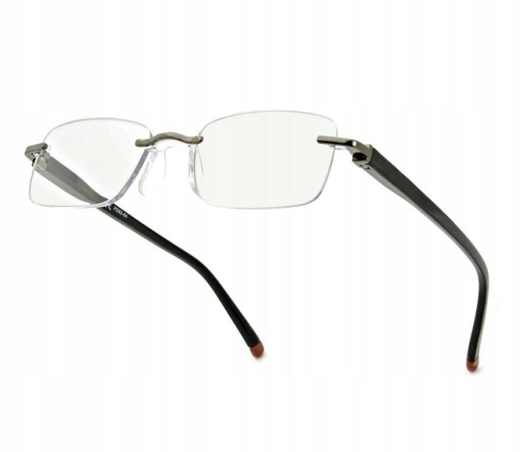 Plusy +3.50 okulary bezramkowe do czytania korekcyjne ST323X czarne