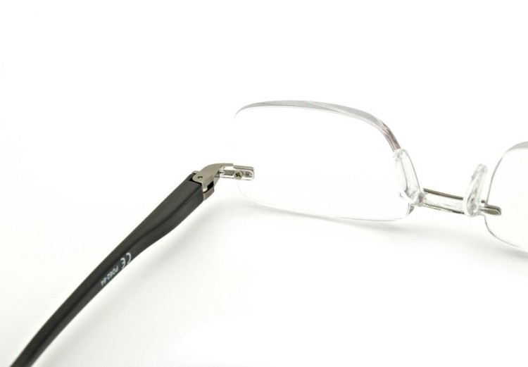 Plusy +3.50 okulary bezramkowe do czytania korekcyjne ST323X czarne