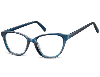 Damskie okulary optyczne zerówki kocie oczy Sunoptic CP117B granatowe