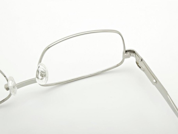 Męskie Oprawki korekcyjne zerówki okulary metalowe 639E srebrne