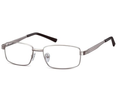 Męskie Oprawki korekcyjne zerówki okulary metalowe 639A szare