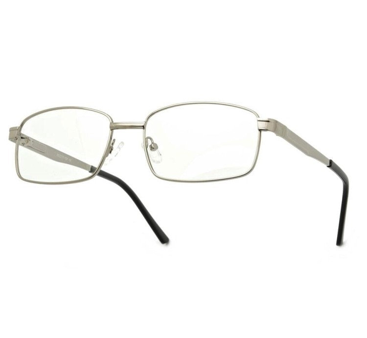 Męskie Oprawki korekcyjne zerówki okulary metalowe 639A szare