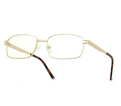 Męskie Oprawki korekcyjne zerówki okulary metalowe 639B złote