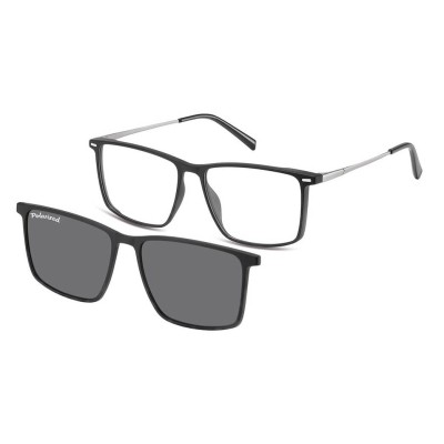 Prostokątne okulary pod korekcję z polaryzacyjną Nakładką przeciwsłoneczną na magnes CLIP-TRC-196-1