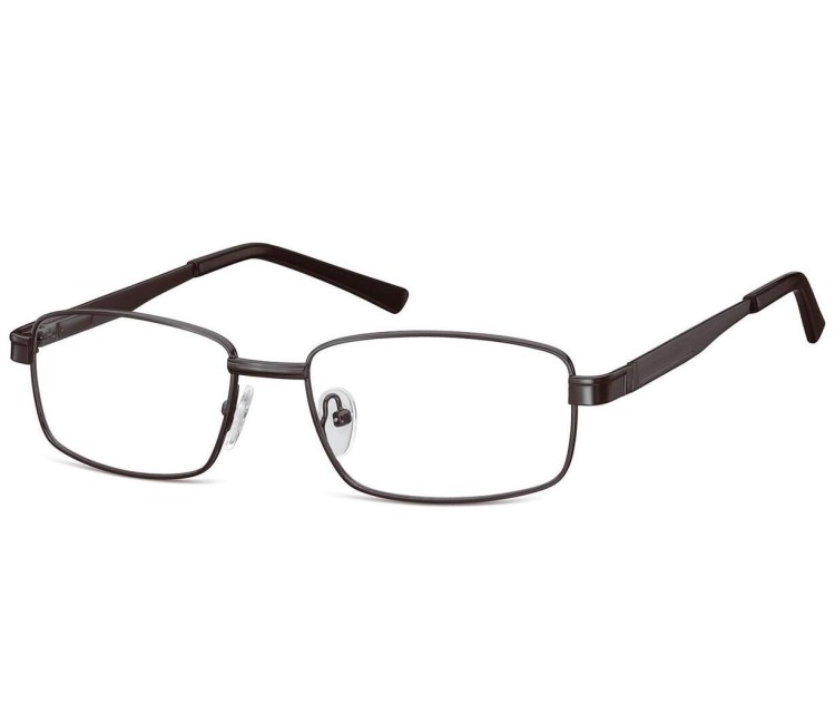 Męskie Oprawki korekcyjne zerówki okulary metalowe 639D czarne